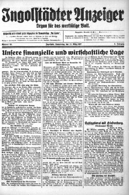 Ingolstädter Anzeiger Donnerstag 17. März 1927