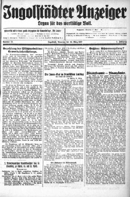 Ingolstädter Anzeiger Dienstag 29. März 1927