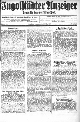 Ingolstädter Anzeiger Donnerstag 31. März 1927