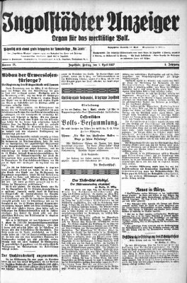 Ingolstädter Anzeiger Freitag 1. April 1927