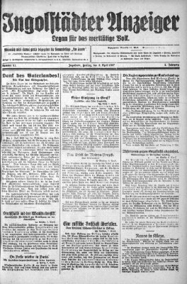 Ingolstädter Anzeiger Friday 8. April 1927