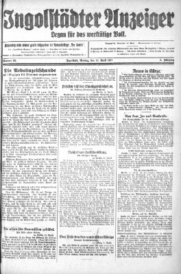 Ingolstädter Anzeiger Montag 11. April 1927