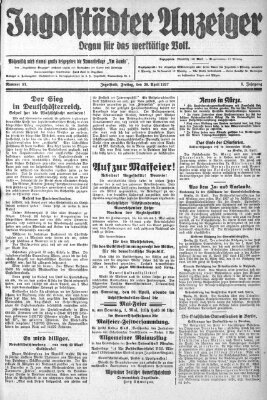 Ingolstädter Anzeiger Freitag 29. April 1927