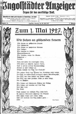 Ingolstädter Anzeiger Samstag 30. April 1927