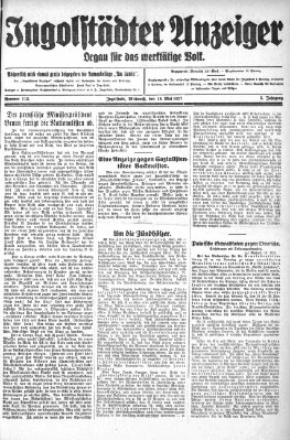 Ingolstädter Anzeiger Mittwoch 18. Mai 1927