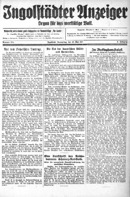 Ingolstädter Anzeiger Thursday 19. May 1927