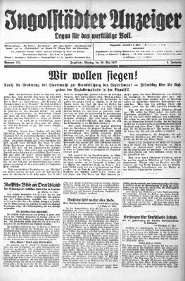 Ingolstädter Anzeiger Montag 30. Mai 1927