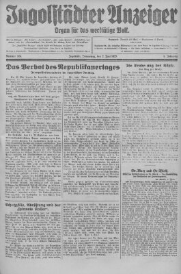 Ingolstädter Anzeiger Donnerstag 2. Juni 1927