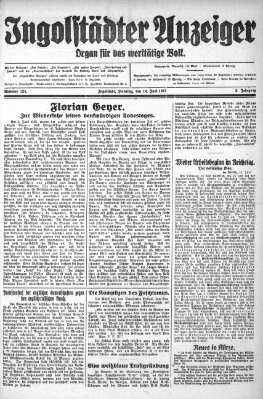 Ingolstädter Anzeiger Dienstag 14. Juni 1927