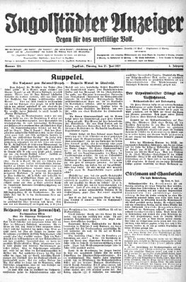 Ingolstädter Anzeiger Dienstag 21. Juni 1927