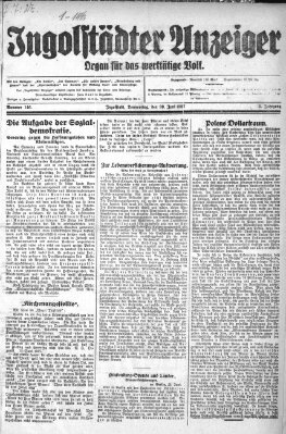 Ingolstädter Anzeiger Donnerstag 30. Juni 1927