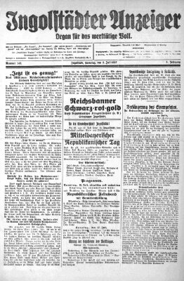 Ingolstädter Anzeiger Samstag 2. Juli 1927