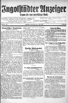 Ingolstädter Anzeiger Donnerstag 7. Juli 1927