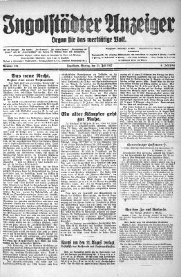 Ingolstädter Anzeiger Montag 11. Juli 1927