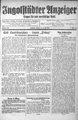 Ingolstädter Anzeiger Freitag 15. Juli 1927