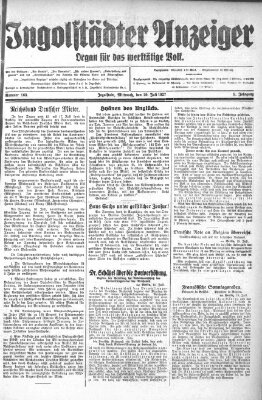 Ingolstädter Anzeiger Mittwoch 20. Juli 1927