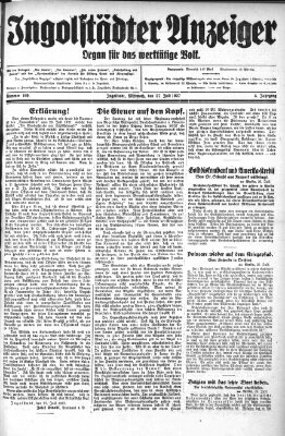 Ingolstädter Anzeiger Mittwoch 27. Juli 1927