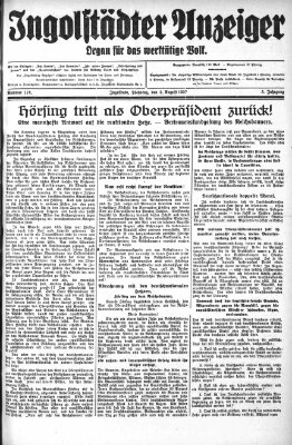 Ingolstädter Anzeiger Dienstag 2. August 1927