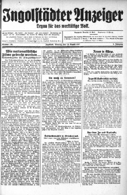 Ingolstädter Anzeiger Dienstag 16. August 1927