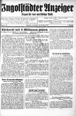 Ingolstädter Anzeiger Donnerstag 18. August 1927