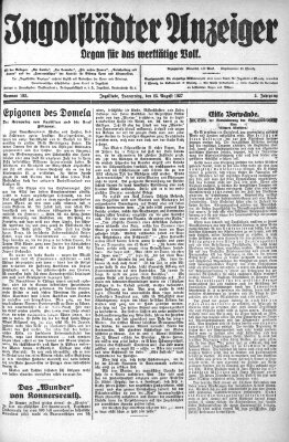 Ingolstädter Anzeiger Donnerstag 25. August 1927