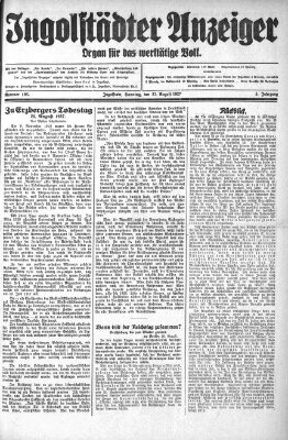 Ingolstädter Anzeiger Samstag 27. August 1927