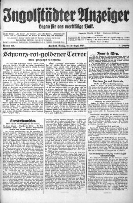 Ingolstädter Anzeiger Montag 29. August 1927