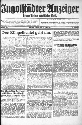 Ingolstädter Anzeiger Dienstag 30. August 1927