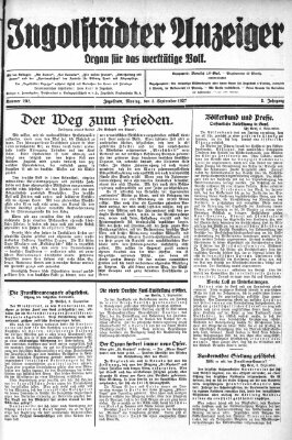 Ingolstädter Anzeiger Montag 5. September 1927