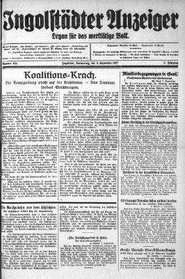 Ingolstädter Anzeiger Donnerstag 8. September 1927