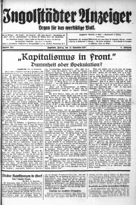 Ingolstädter Anzeiger Freitag 16. September 1927