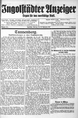 Ingolstädter Anzeiger Dienstag 20. September 1927