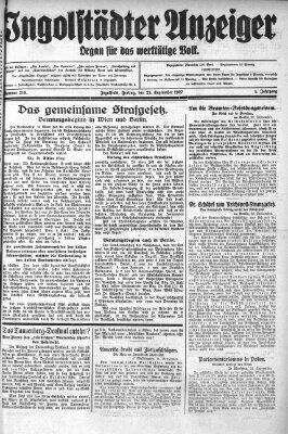 Ingolstädter Anzeiger Freitag 23. September 1927