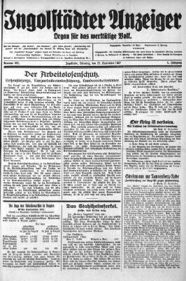 Ingolstädter Anzeiger Dienstag 27. September 1927