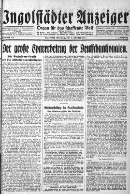 Ingolstädter Anzeiger Mittwoch 5. Oktober 1927