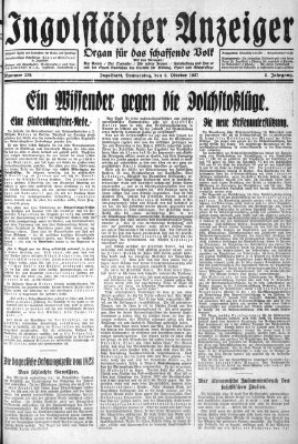 Ingolstädter Anzeiger Donnerstag 6. Oktober 1927