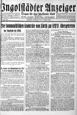 Ingolstädter Anzeiger Samstag 8. Oktober 1927