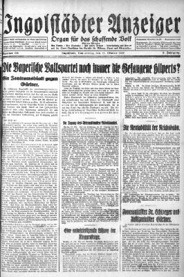 Ingolstädter Anzeiger Donnerstag 13. Oktober 1927