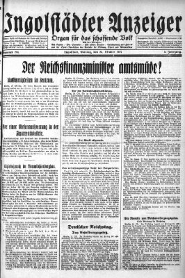 Ingolstädter Anzeiger Montag 24. Oktober 1927