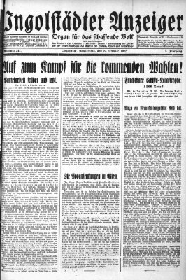 Ingolstädter Anzeiger Donnerstag 27. Oktober 1927