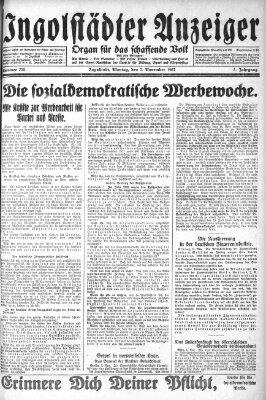 Ingolstädter Anzeiger Montag 7. November 1927