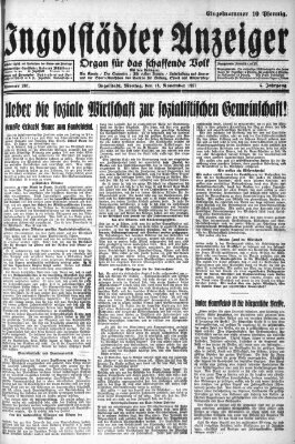 Ingolstädter Anzeiger Montag 14. November 1927