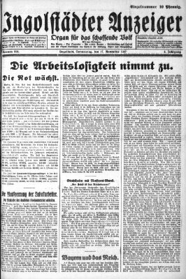 Ingolstädter Anzeiger Donnerstag 17. November 1927