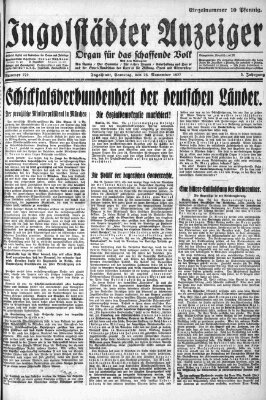 Ingolstädter Anzeiger Samstag 26. November 1927