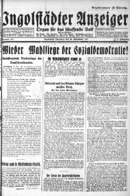Ingolstädter Anzeiger Dienstag 29. November 1927
