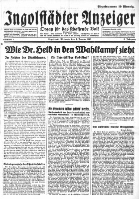 Ingolstädter Anzeiger Mittwoch 4. Januar 1928