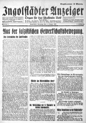 Ingolstädter Anzeiger Samstag 7. Januar 1928