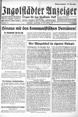 Ingolstädter Anzeiger Donnerstag 26. Januar 1928