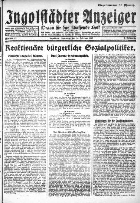 Ingolstädter Anzeiger Dienstag 14. Februar 1928