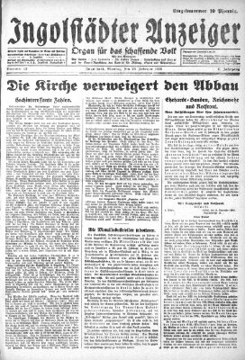 Ingolstädter Anzeiger Montag 20. Februar 1928